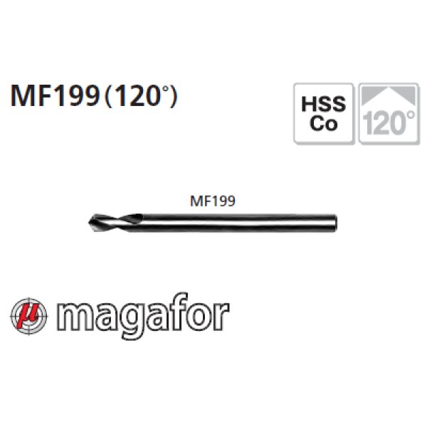 画像1: magafor NCスポッティングドリル(ロング)120°(マガフォー) (1)